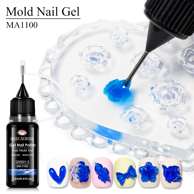 2pcs 12ml 3D Mold Nail Gel Nail Modeling Gel Nail Polish DIY for Flower Butterfly Design Soak Off UV Gel Varnish Nail Supplies