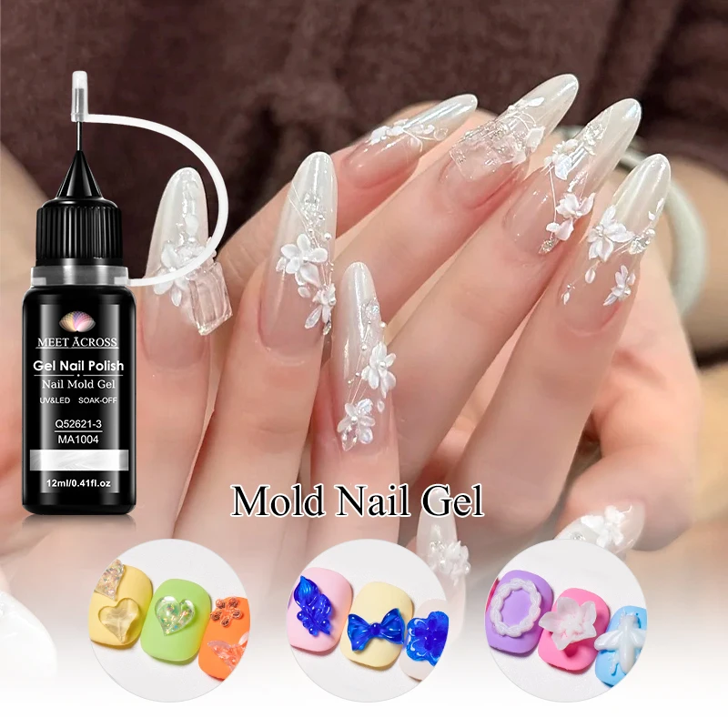 2pcs 12ml 3D Mold Nail Gel Nail Modeling Gel Nail Polish DIY for Flower Butterfly Design Soak Off UV Gel Varnish Nail Supplies