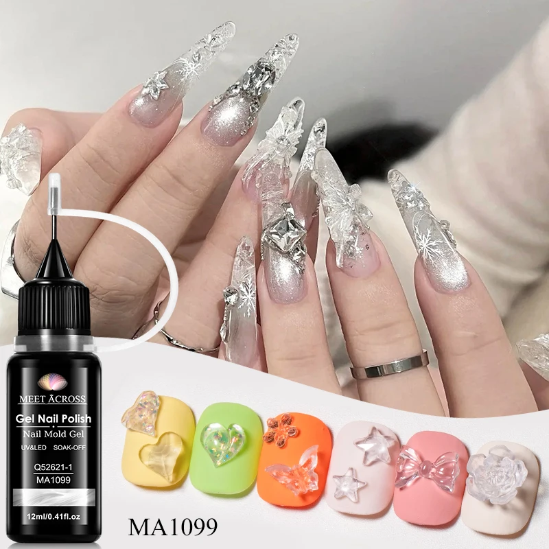 2pcs 12ml 3D Mold Nail Gel Nail Modeling Gel Nail Polish DIY for Flower Butterfly Design Soak Off UV Gel Varnish Nail Supplies