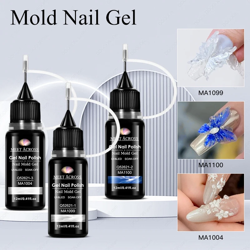 2pcs 12ml 3D Mold Nail Gel Nail Modeling Gel Nail Polish DIY for Flower Butterfly Design Soak Off UV Gel Varnish Nail Supplies
