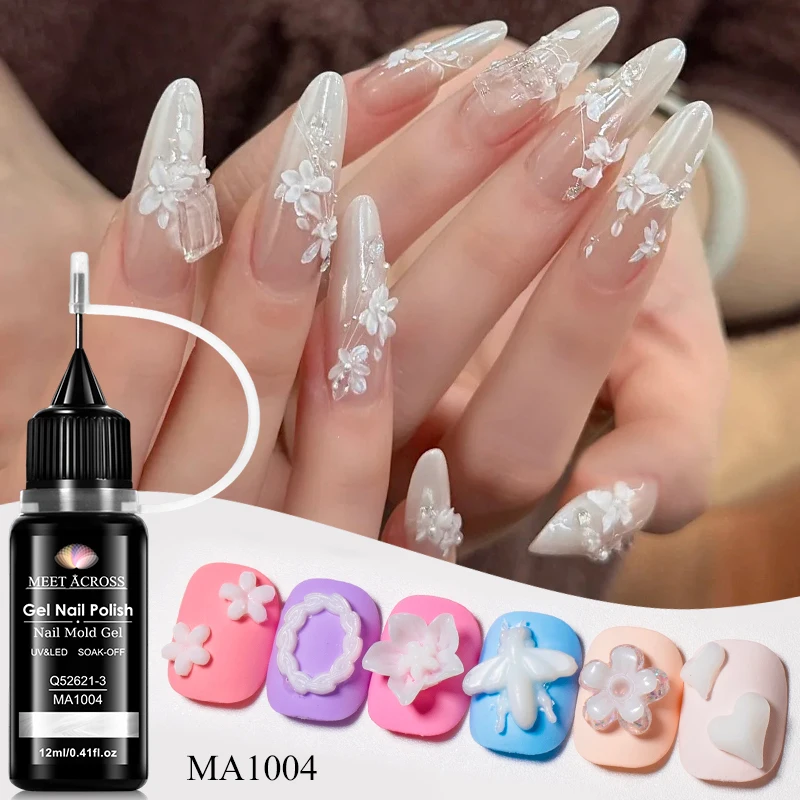 2pcs 12ml 3D Mold Nail Gel Nail Modeling Gel Nail Polish DIY for Flower Butterfly Design Soak Off UV Gel Varnish Nail Supplies