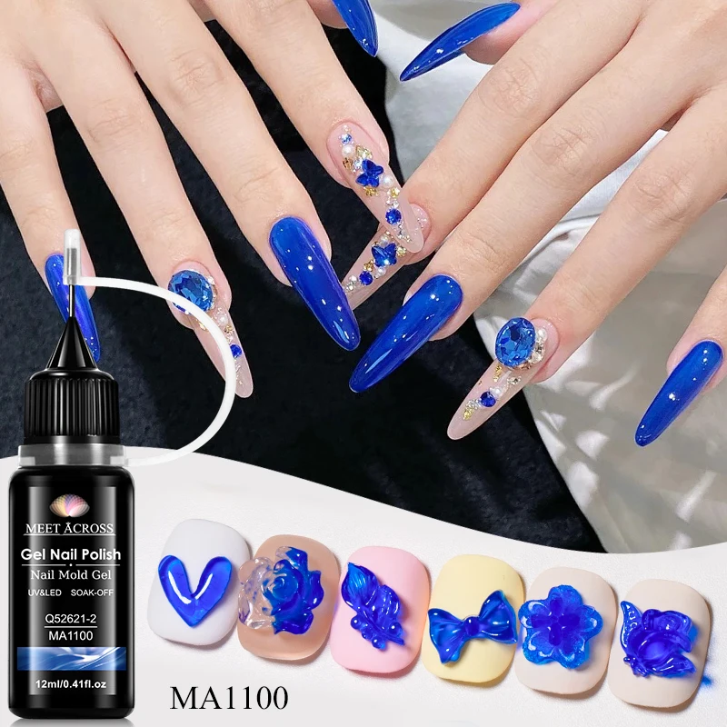 2pcs 12ml 3D Mold Nail Gel Nail Modeling Gel Nail Polish DIY for Flower Butterfly Design Soak Off UV Gel Varnish Nail Supplies