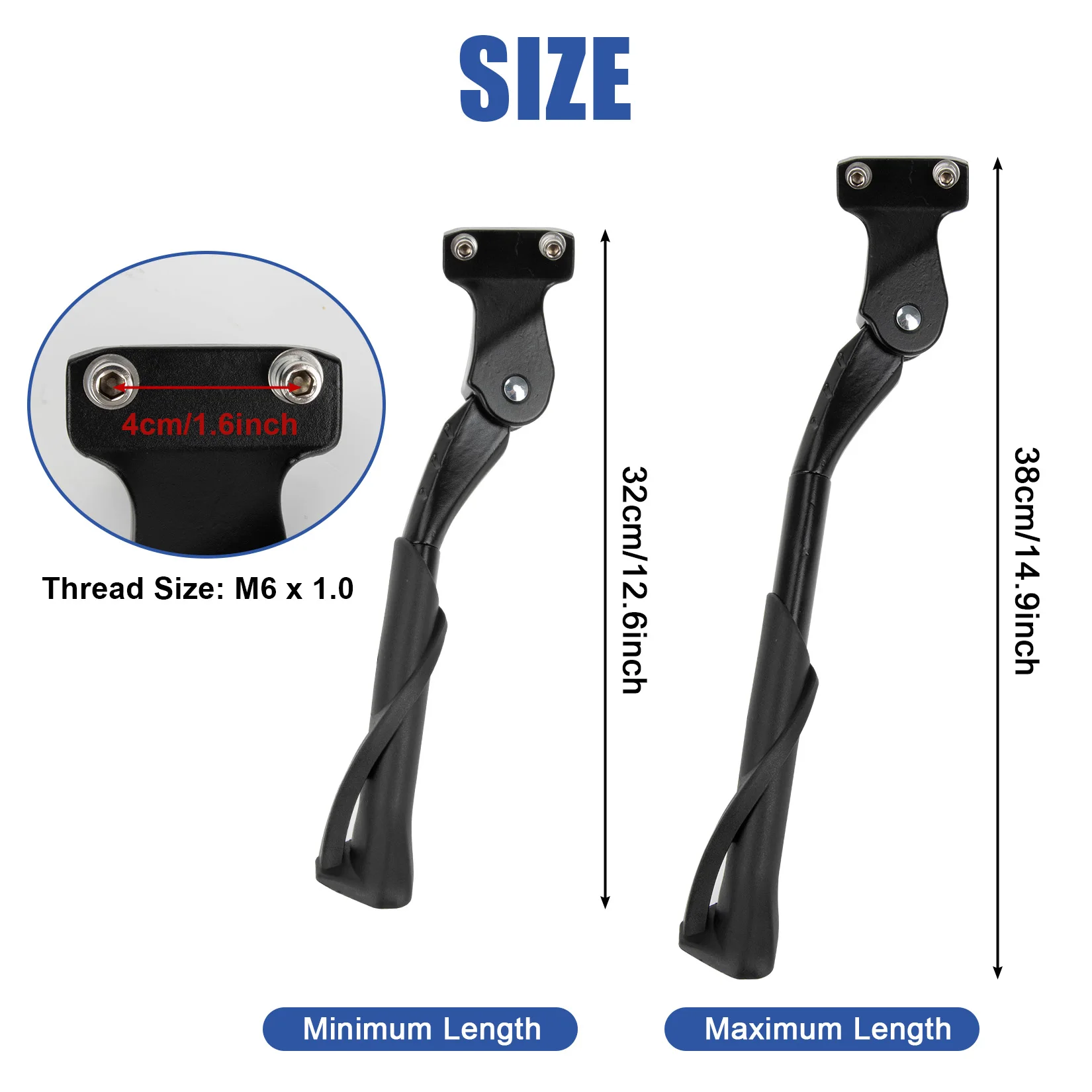 Adjustable Bicycles Kick Stand for Ebike Dirt Bike Ridstar Q20 for Super 73 S2/RX and for 20-22 Inch Electric Bike Super 73