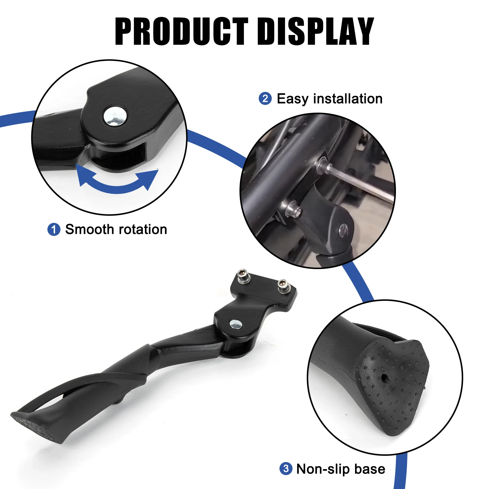 Adjustable Bicycles Kick Stand for Ebike Dirt Bike Ridstar Q20 for Super 73 S2/RX and for 20-22 Inch Electric Bike Super 73