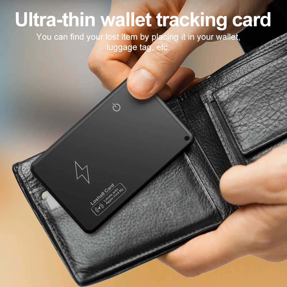 Wireless Charging GPS Locator Waterproof Work with Apple Find My App Item Locator Tracking Device for Luggage Tag Purse Passport