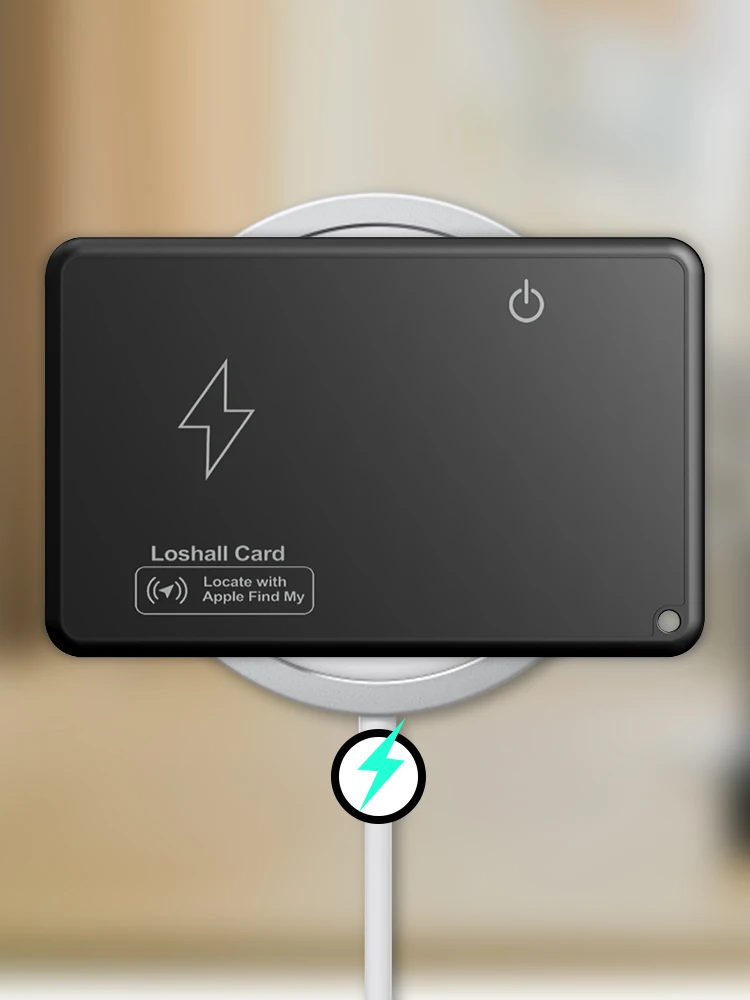 Wireless Charging GPS Locator Waterproof Work with Apple Find My App Item Locator Tracking Device for Luggage Tag Purse Passport