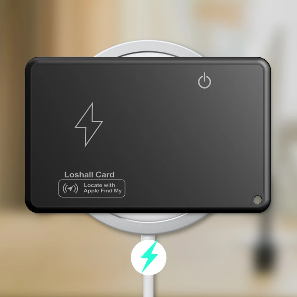 Wireless Charging GPS Locator Waterproof Work with Apple Find My App Item Locator Tracking Device for Luggage Tag Purse Passport