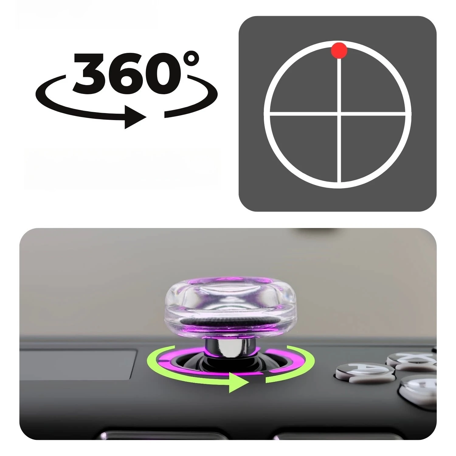 1Pair/2Pcs For Legion Go 2 Liquid Silicone Joystick Caps Stick Thumb Grip Transprent Rocker Cap for Legion Go 2 Game Accessories