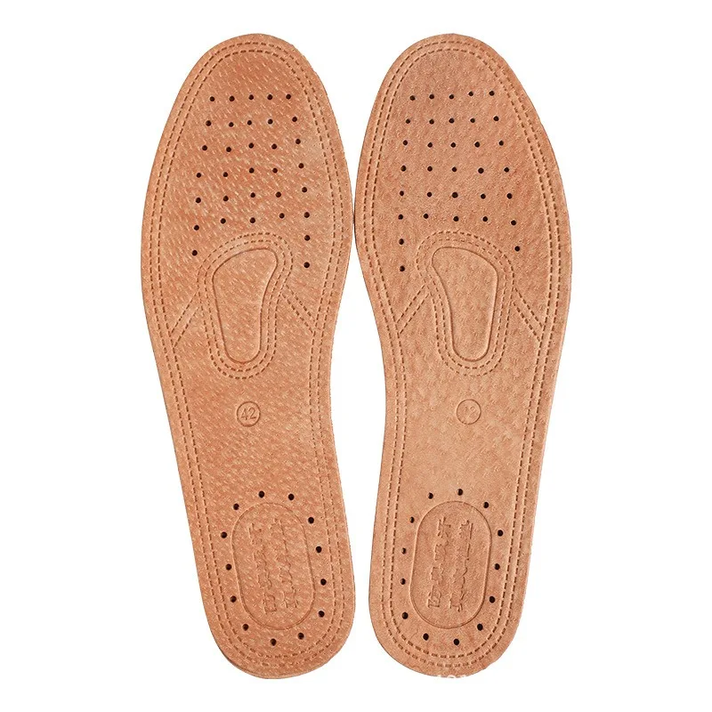 Leather Insoles for Men and Women Breathable Suitable for Summer Absorb Sweat Comfortable Thick Cowhide Sports Shoes
