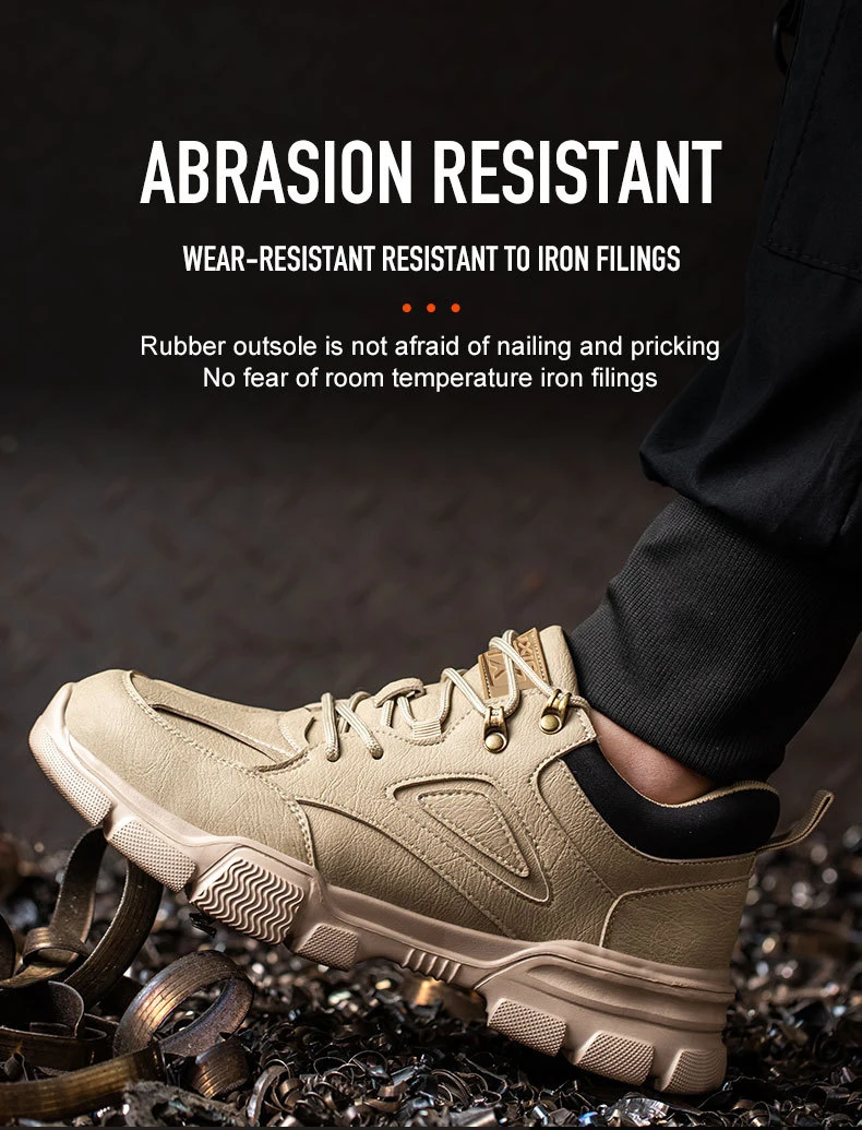 Men Work Shoes Steel Toe Cap Safety Boots European Standard Anti-smash Anti-puncture Men Shoes Light Waterproof Safety Shoes