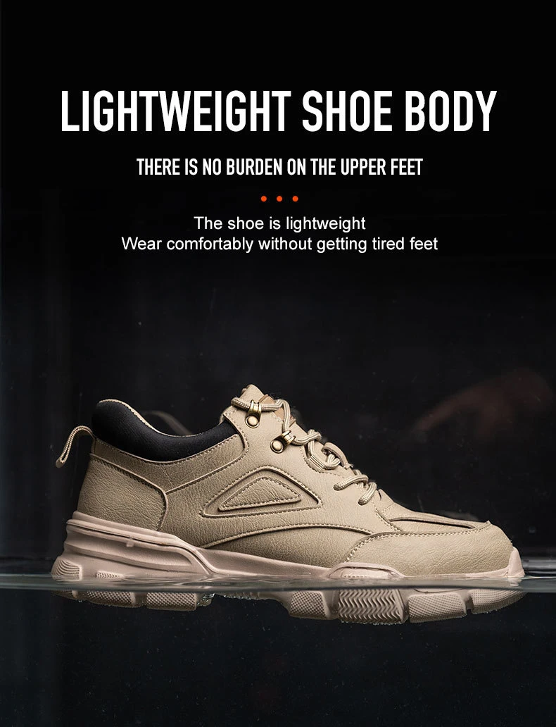 Men Work Shoes Steel Toe Cap Safety Boots European Standard Anti-smash Anti-puncture Men Shoes Light Waterproof Safety Shoes