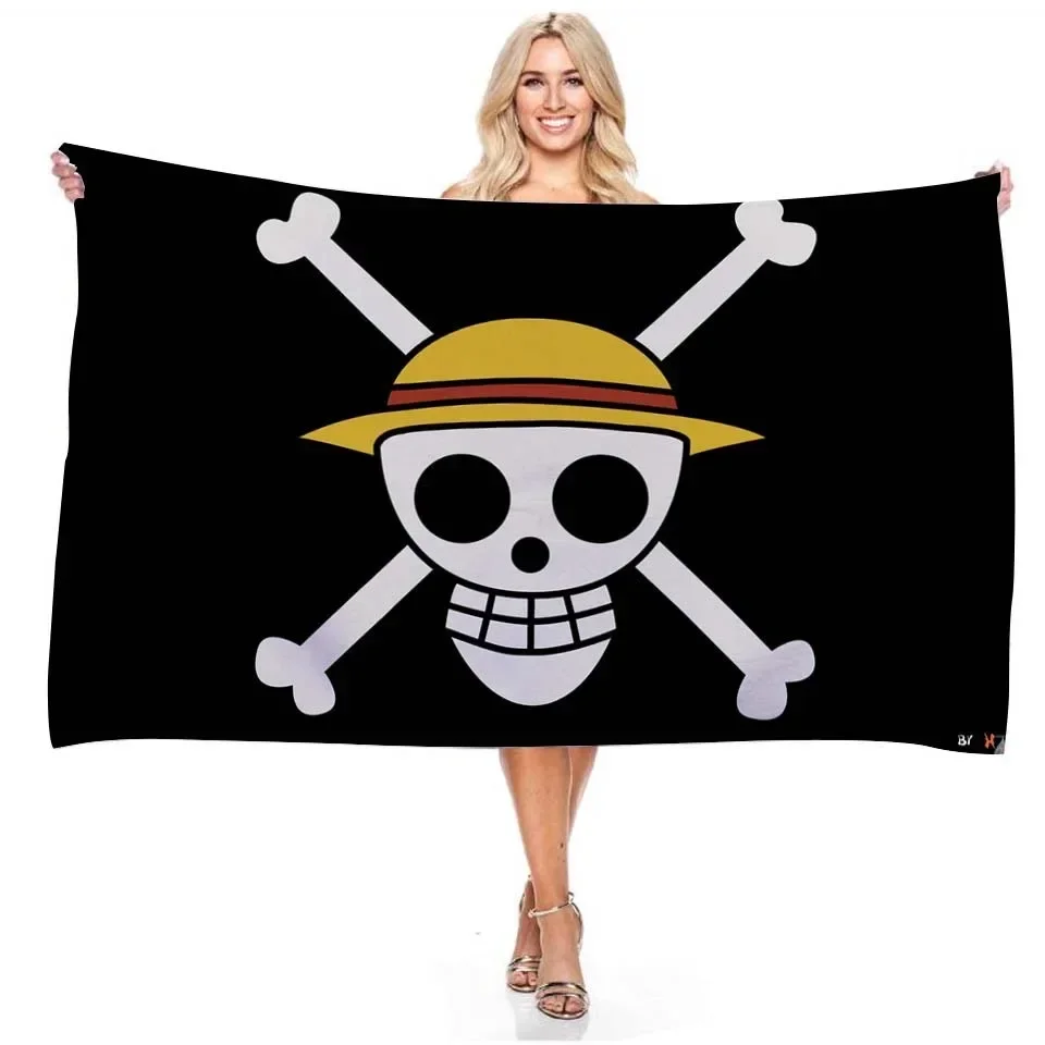 New One Piece 90*150cm Polyester Flag, Monkey D. Luffy Straw Hat Pirates Skull Banner, Decorative Trumpet Flag