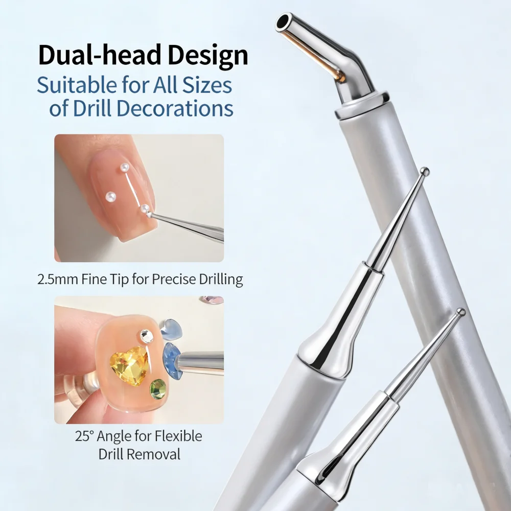 1/5/10Pc Dual-ended Rhinestone Gems Picker Dotting Pen Wax Pencil Acrylic Handle Crystal Studs Picker Manicure Nail Art DIY Tool