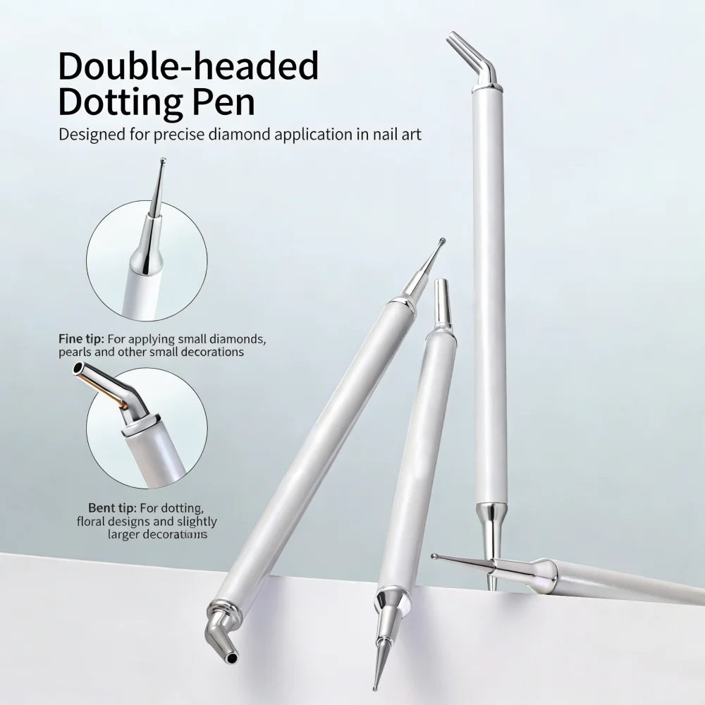 1/5/10Pc Dual-ended Rhinestone Gems Picker Dotting Pen Wax Pencil Acrylic Handle Crystal Studs Picker Manicure Nail Art DIY Tool