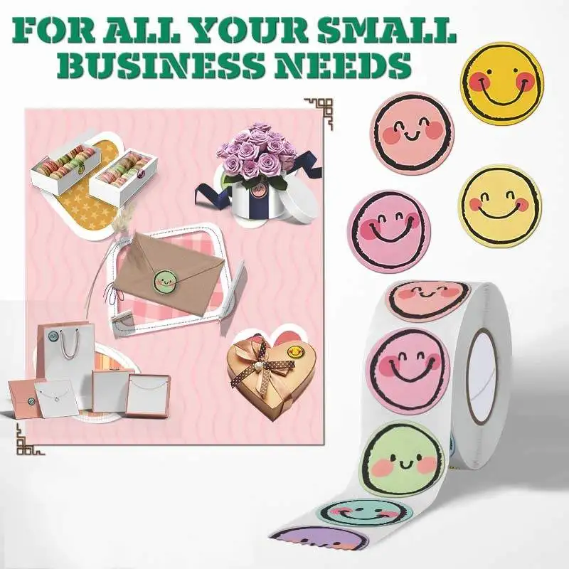 100-500pcs Cute Reward Stickers for Kids School Supply - DIY Thank You Sealing Labels Stationery Toy Game Tags for Teachers Gift