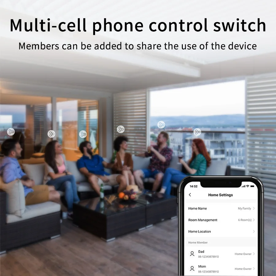 US WiFi Smart Wall Switch Touch Sensor LED Light Switches RF433 1/2/3/4 Gang Works with Tuya Smart Home APP Alexa Google Home
