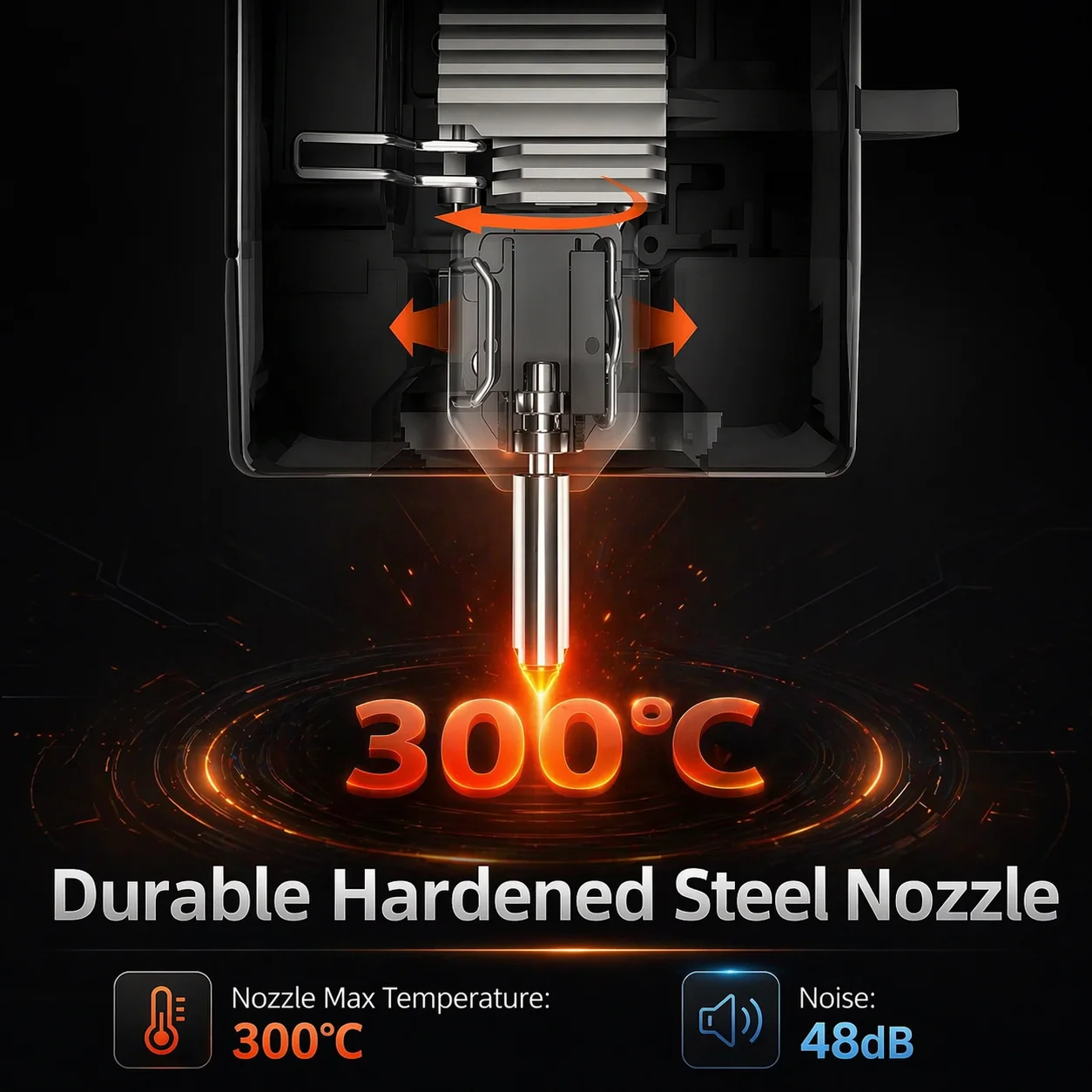 Upgrade Anycubic Kobra X/Kobra 4 Hotend Bimetallic Nozzle Heating Assembly For Anycubic Kobra X 0.2/0.4/0.6/0.8mm 3D Printer