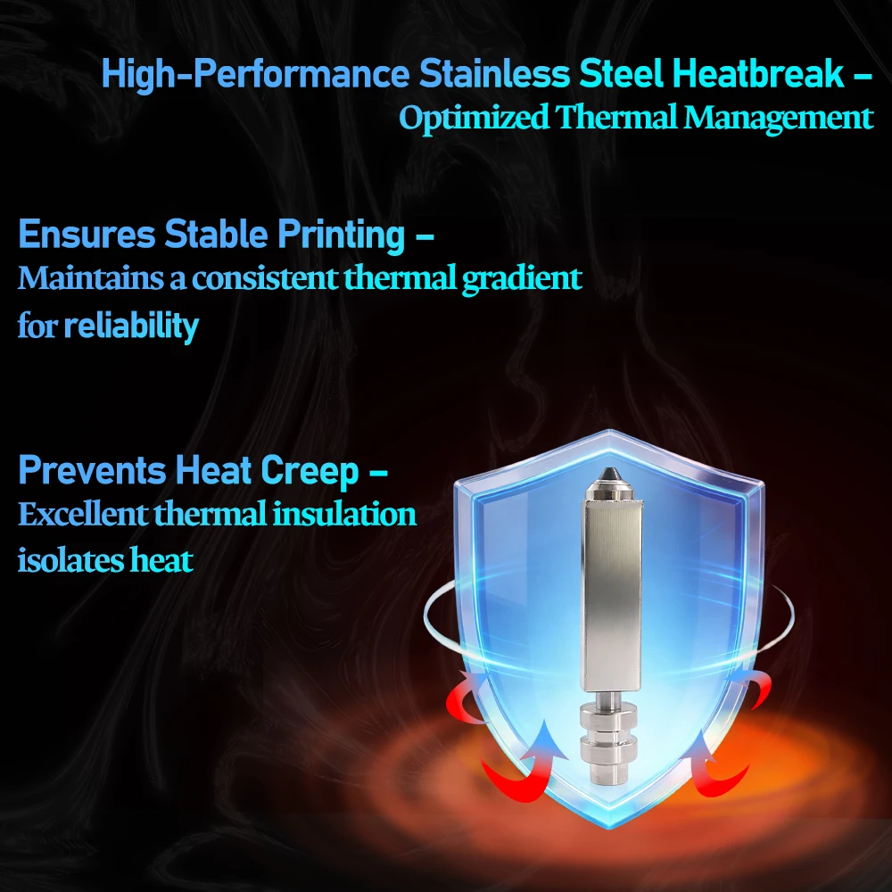 Upgrade Anycubic Kobra X/Kobra 4 Hotend Bimetallic Nozzle Heating Assembly For Anycubic Kobra X 0.2/0.4/0.6/0.8mm 3D Printer