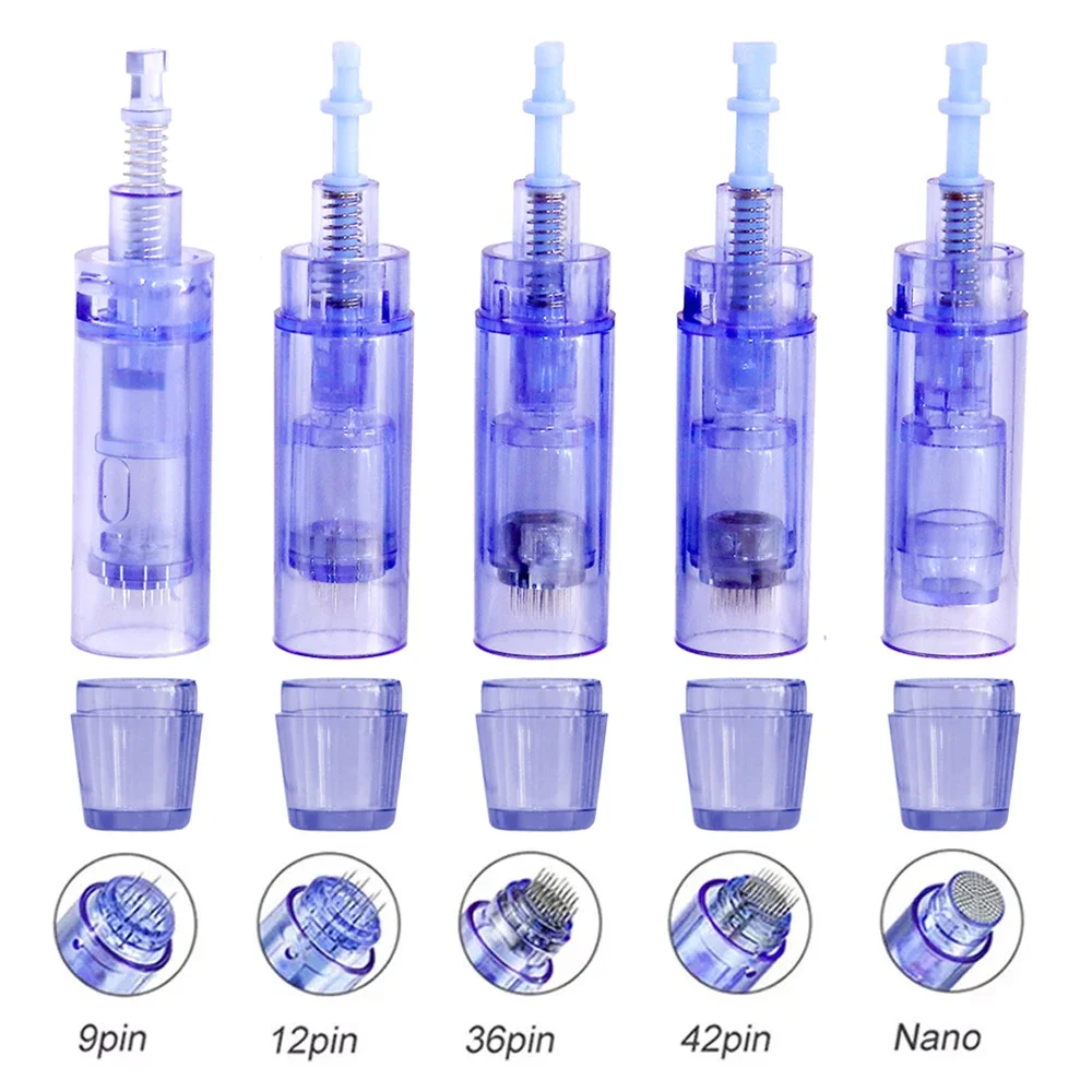 10Pcs Dermapen Nano Needles Microneedling Bayonet Tattoo Removal 9 12 24 36 42pin Cartridge Needle For A1 Disposable Replacement