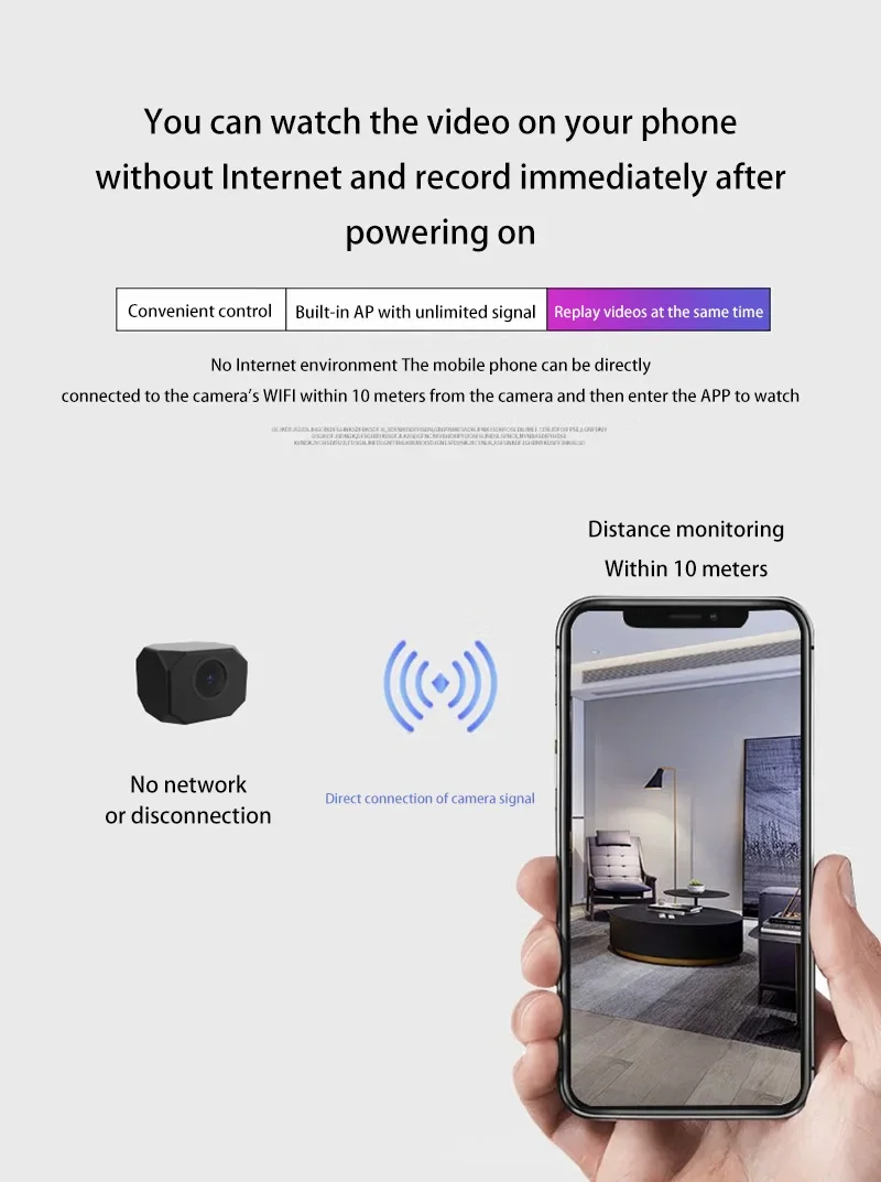 2026 New 1080P HD Mini Camera WiFi Security Camera Remote Monitoring HD Night Vision Portable Smart Surveillance Home IP Camera