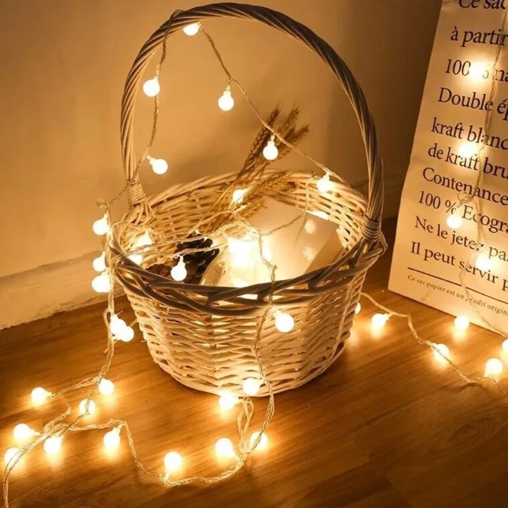 Garland Lights Outdoor Lamp Wedding Garden Fairy Lights Christmas Decoration 10M USB/Battery Power Ball LED String Lights