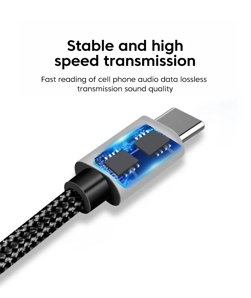NNBILI Type C To 3.5mm Aux Audio Cable Headset Speaker Headphone Jack Adapter Car Aux for Samsung S25 Note 20 S26 Ultra Tab S7