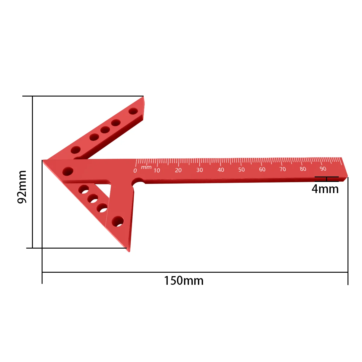 Precision Plastic/Aluminum Alloy Center Finder & Line Gauge with 45/90° Angle Marking Ruler - Woodworking Tool for Carpenters