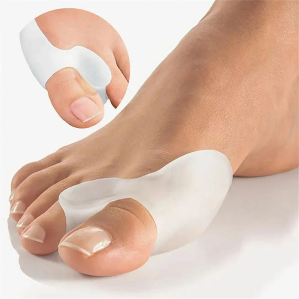 2PCS Silicone Gel Thumb Corrector Bunion Foot Toe Hallux Valgus Protector Separator Finger Straightener Adjuster Foot Care Tool