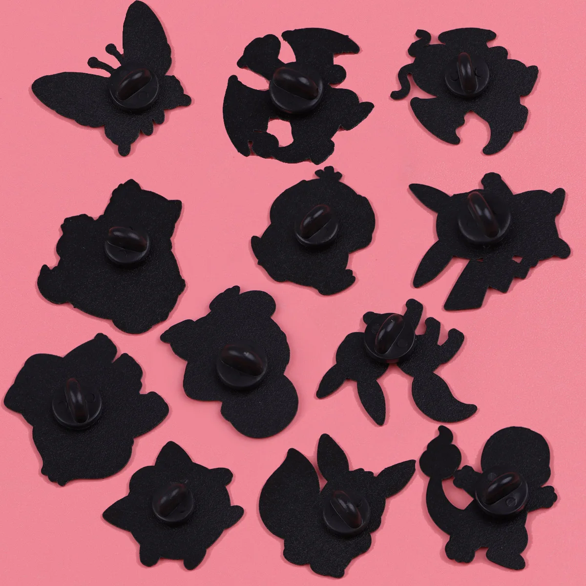 Random 7Pcs Anime Frog Duck Turtle Monsters Enamel Pins Creative Elf Brooch Lapel Badge Cosplay Gift
