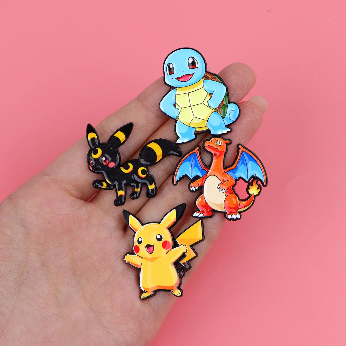 Random 7Pcs Anime Frog Duck Turtle Monsters Enamel Pins Creative Elf Brooch Lapel Badge Cosplay Gift