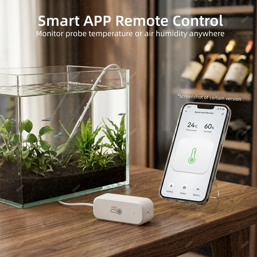 Zigbee Smart Thermometer Hygrometer With Probe Detect Pool Fridge Freezer Liquid Temperature Sensor For 2MQTT TUYA Smart Life
