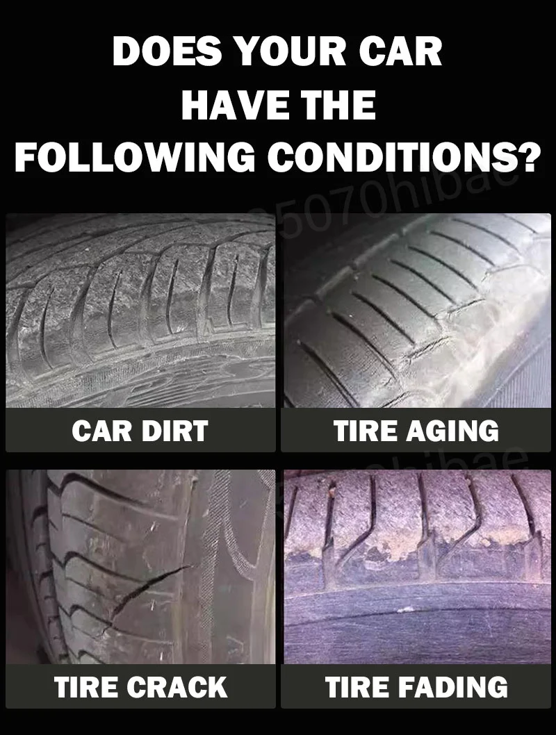Tire Coating Wax Car Tire Retreading and Film Plating Cream Tire Shine Coating Wax Auto Rubber Parts Shiny Paste Anti-Aging