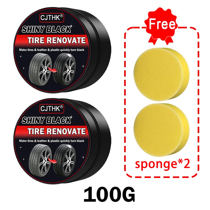 Tire Coating Wax Car Tire Retreading and Film Plating Cream Tire Shine Coating Wax Auto Rubber Parts Shiny Paste Anti-Aging
