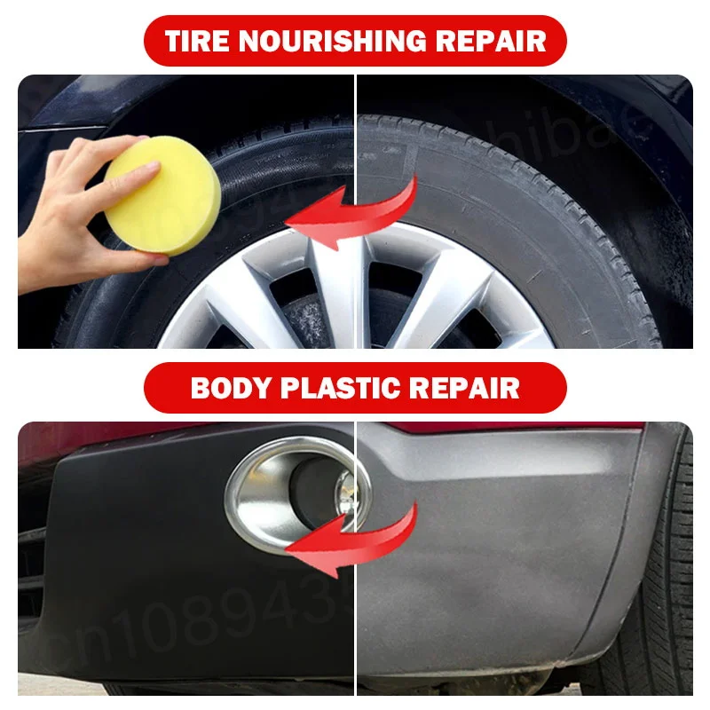 Tire Coating Wax Car Tire Retreading and Film Plating Cream Tire Shine Coating Wax Auto Rubber Parts Shiny Paste Anti-Aging