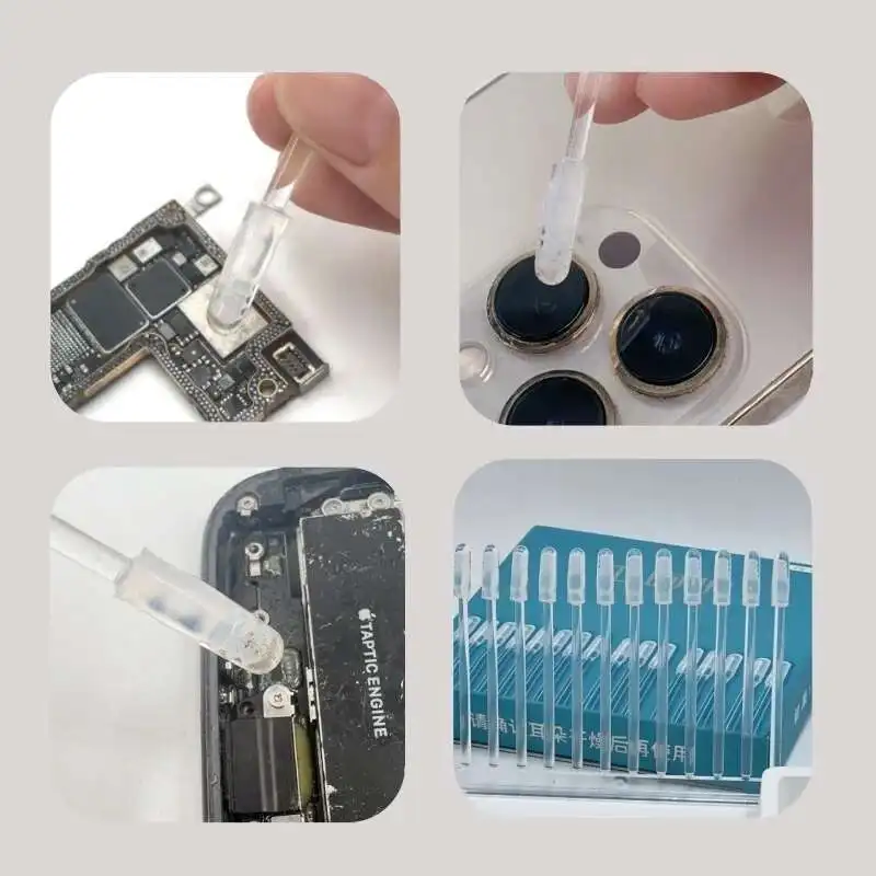 24pcs/bag Camera Lens Cleaner Stick Synthetic Resin Gel for iPhone Android Removes Dust No Damage to Lens or Chip Compact & Safe