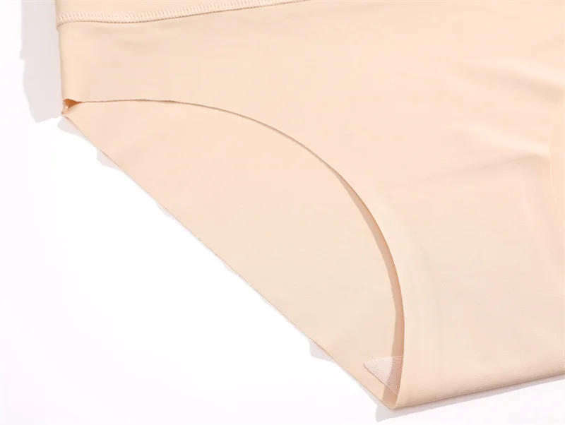 Large Size Women Seamless Panties High Waist Shapewear Elastic Butt Lifter Briefs Solid Ice Silk Breathable Female Underwear
