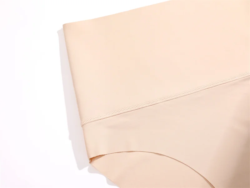 Large Size Women Seamless Panties High Waist Shapewear Elastic Butt Lifter Briefs Solid Ice Silk Breathable Female Underwear