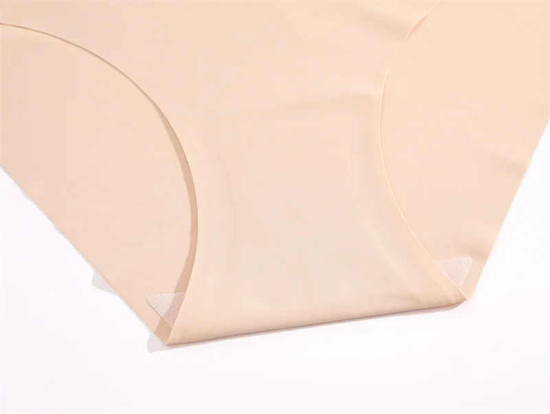 Large Size Women Seamless Panties High Waist Shapewear Elastic Butt Lifter Briefs Solid Ice Silk Breathable Female Underwear