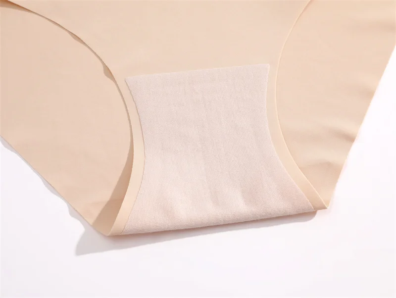 Large Size Women Seamless Panties High Waist Shapewear Elastic Butt Lifter Briefs Solid Ice Silk Breathable Female Underwear