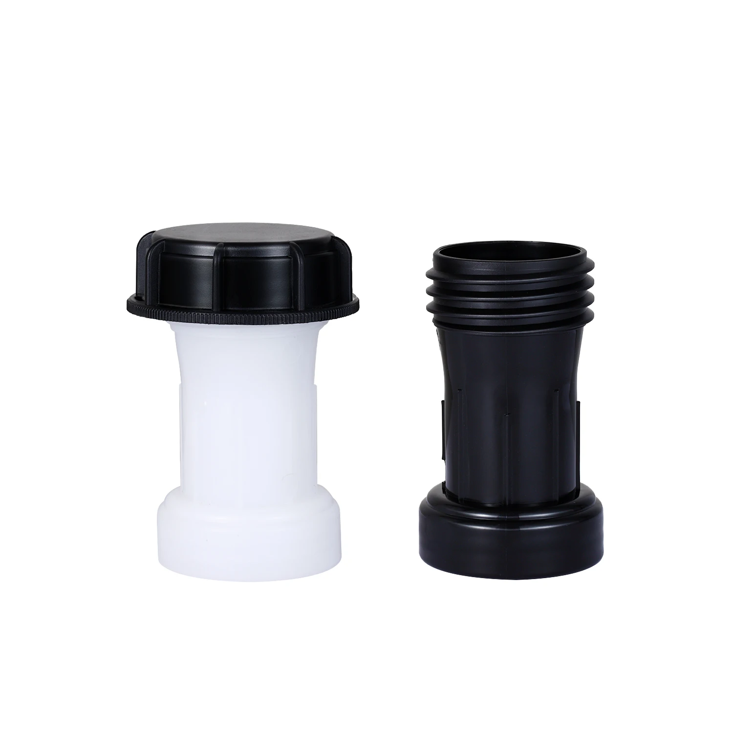 S60*2 IBC Tank Extension Adapter 60mm Coarse Female x Male Plastic Extension Tube for Ton Barrels Water Tank Outlet Connector