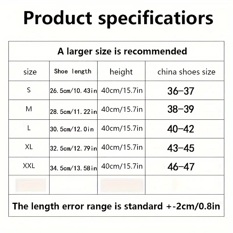 Rain Boot Shoe Cover Black Waterproof with Reflector High Top Clear Shoes Dust Covers for Motorcycle Bike Rain Cover Men Women