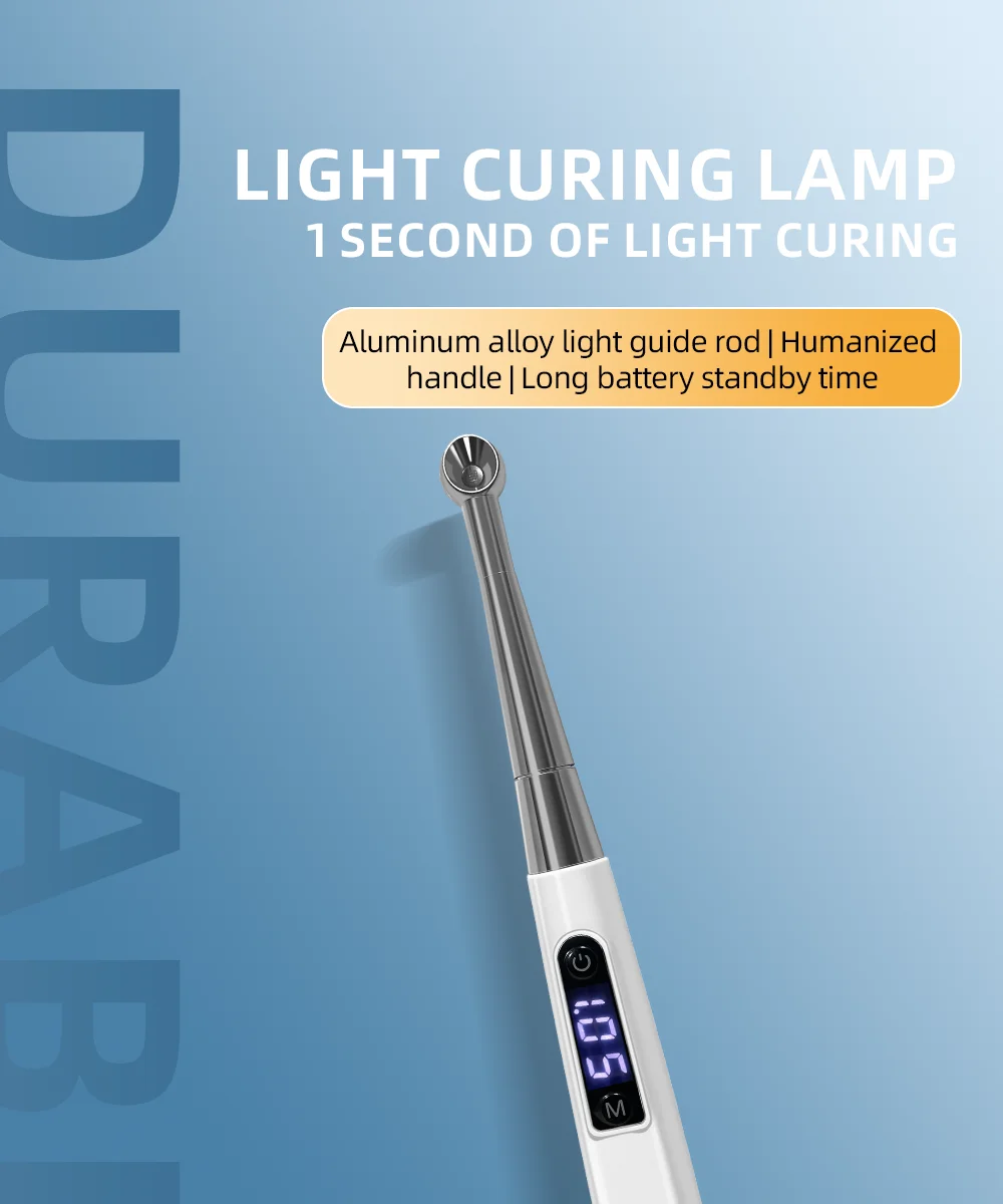 Dental Curing Light Lamp LED 1S Cure 3 Modes Curable Resin One Second Cure Dentistry Equipment Photopolymerizer Lamp 3500mW/cm²