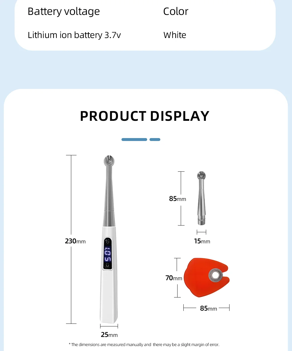 Dental Curing Light Lamp LED 1S Cure 3 Modes Curable Resin One Second Cure Dentistry Equipment Photopolymerizer Lamp 3500mW/cm²