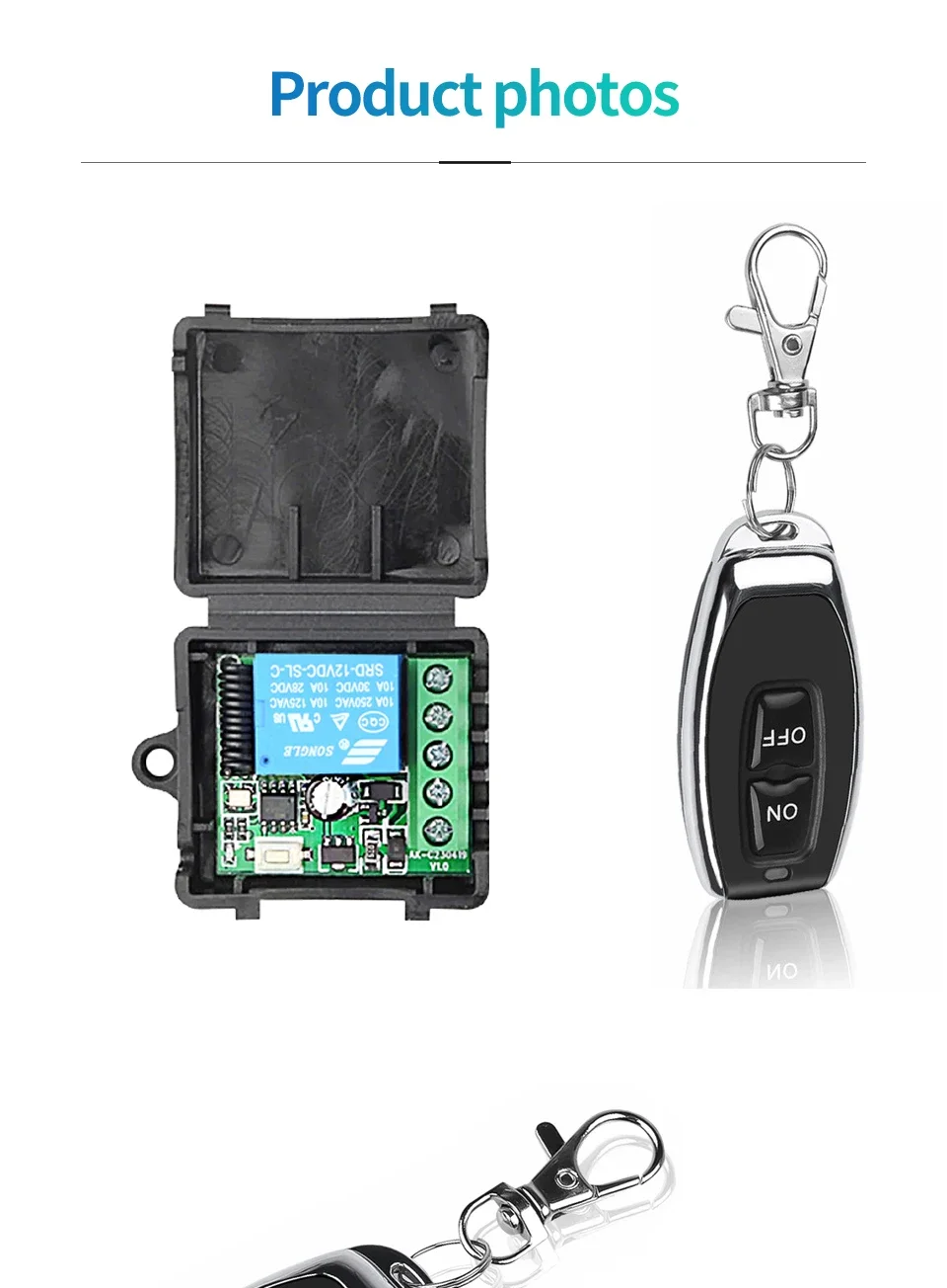 DC 12V 433Mhz RF Wireless Remote Control Switch Relay 1CH Receiver Module For LED Door Electromagnetic Lock DIY