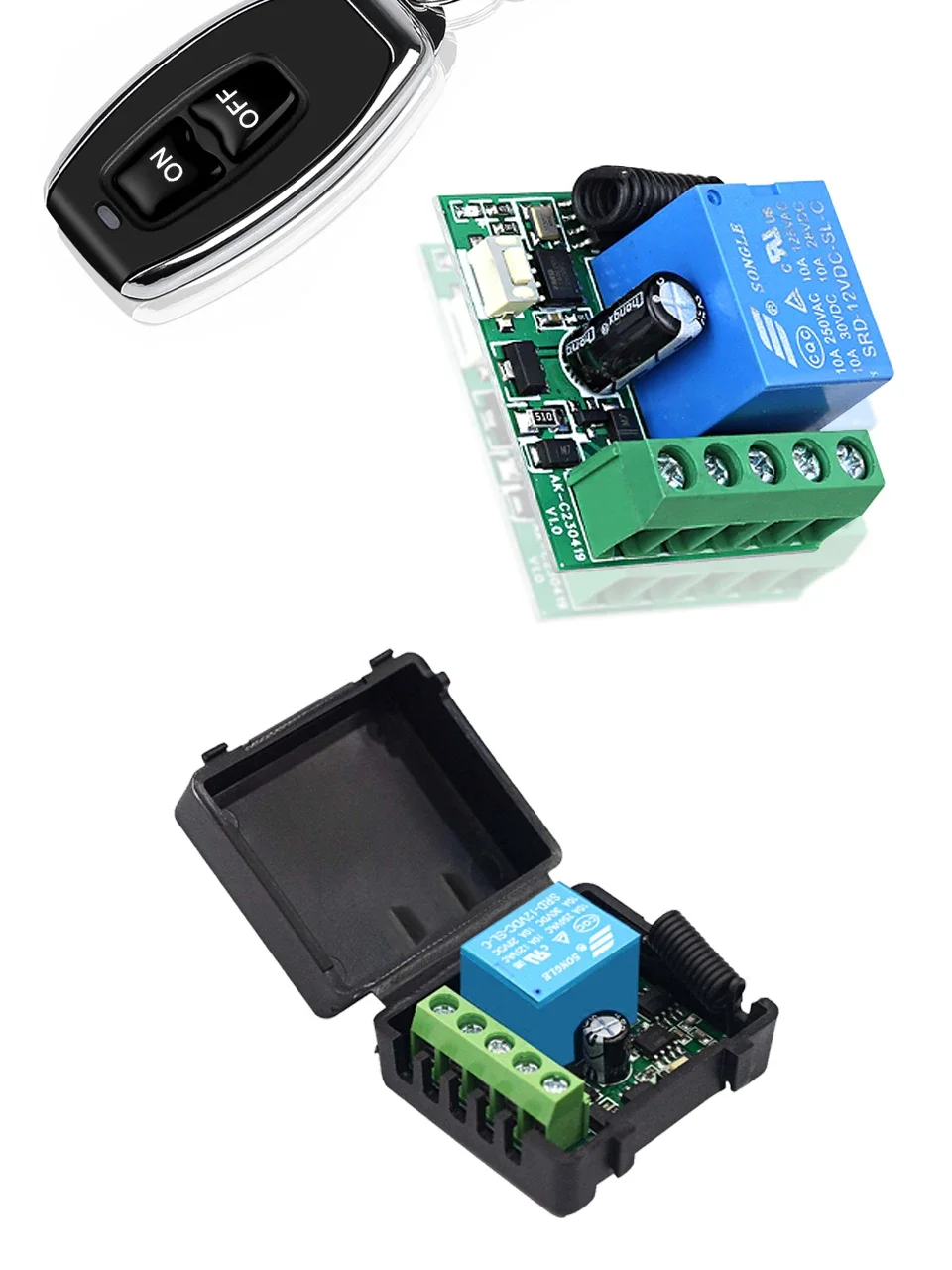 DC 12V 433Mhz RF Wireless Remote Control Switch Relay 1CH Receiver Module For LED Door Electromagnetic Lock DIY