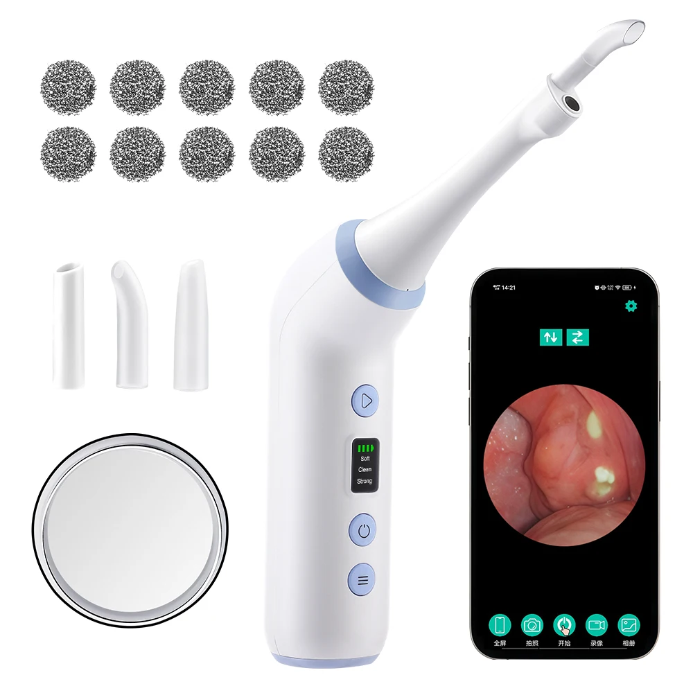 Electric Tonsil Stone Remover Kit with 3 Suction Modes UV Disinfection Oral Care Mouth Cleaning Tool for Tonsil Stones