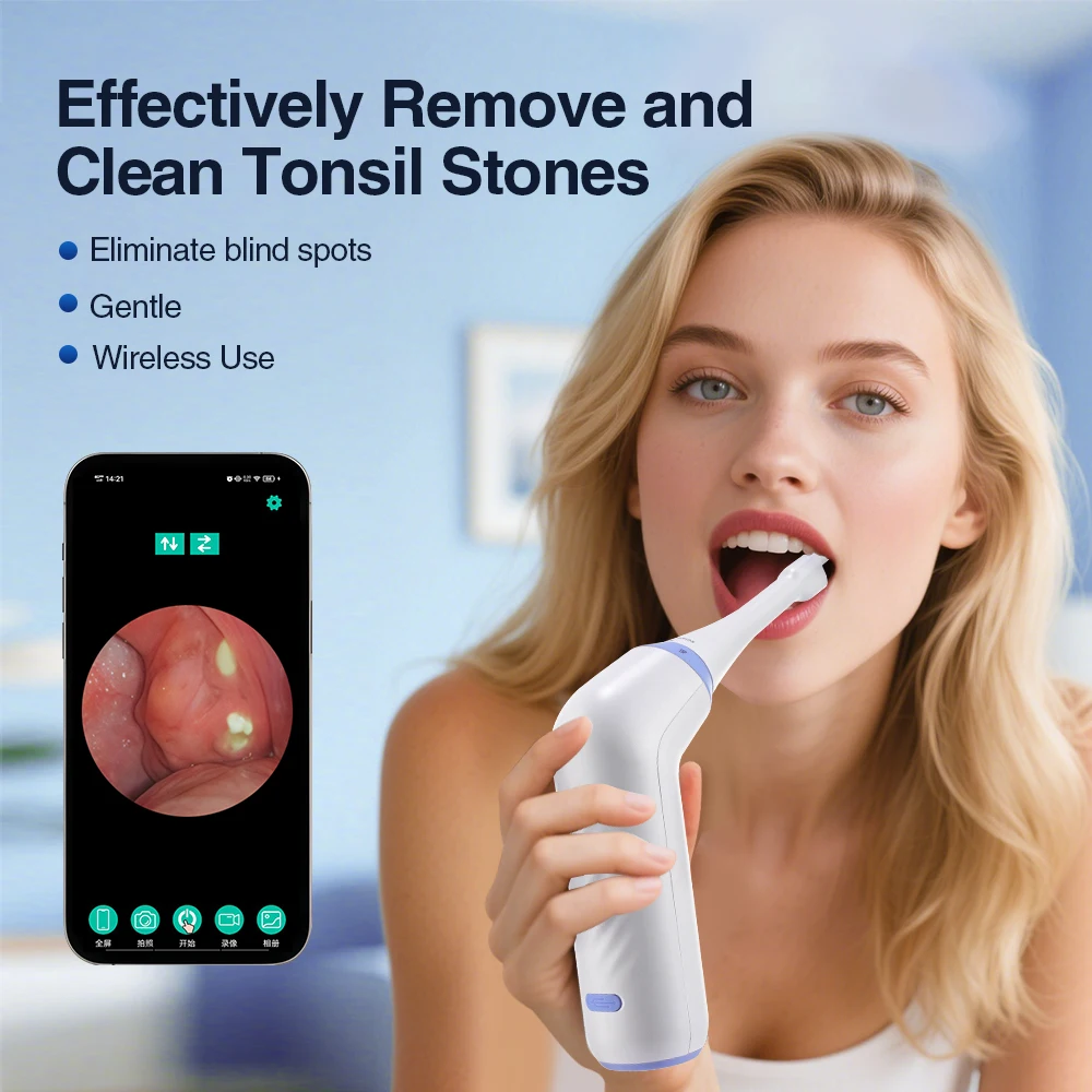 Electric Tonsil Stone Remover Kit with 3 Suction Modes UV Disinfection Oral Care Mouth Cleaning Tool for Tonsil Stones