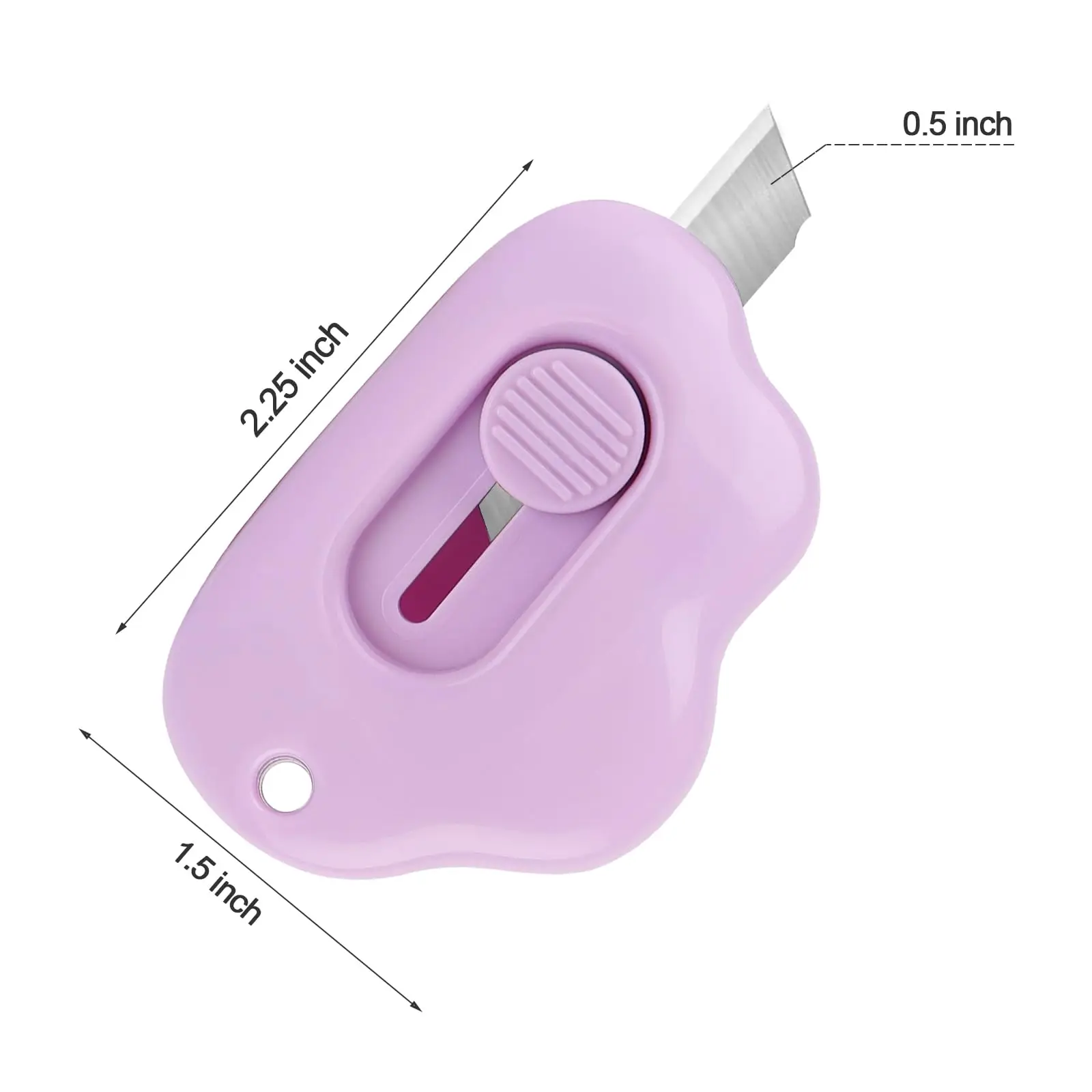 Retractable Mini Letter Opener Cutter, Cute Cloud Design Paper Knife for Envelope Package Box DIY, Keychain Tool for Kids