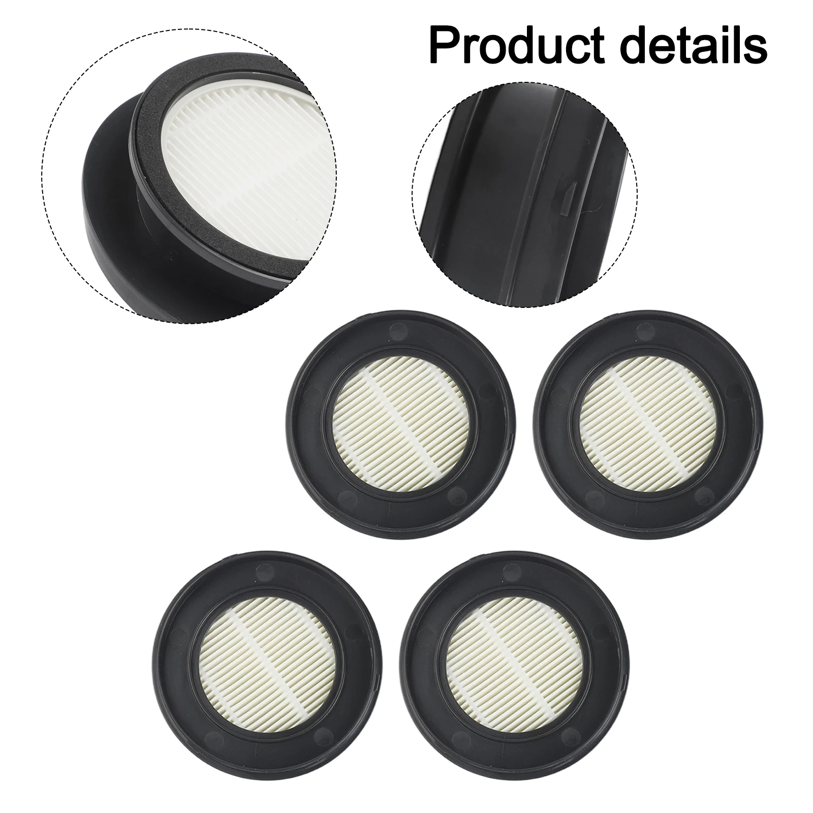 Washable HEPA Filter For Laresar For V7 Handheld Vacuum Cleaner, Reusable Replacement Filters For Home With Pets, White