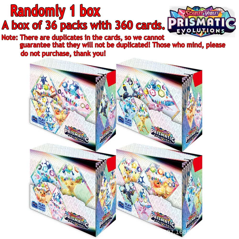Pokemon 360Pcs Card Prismatic Evolutions Scarlet Violet 151 Destined Rivals Black Bolt English Booster Battle Transaction Card